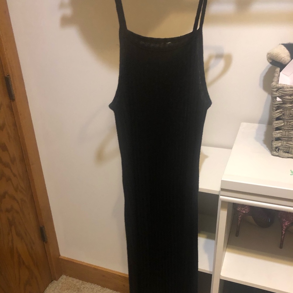 Knit Black Body Con Dress